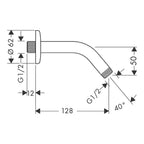 hansgrohe Ceiling Connector S 10 cm, Matt White