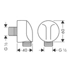 Hansgrohe Fixfit Wall Outlet E Without Non-Return Valve Matt Black