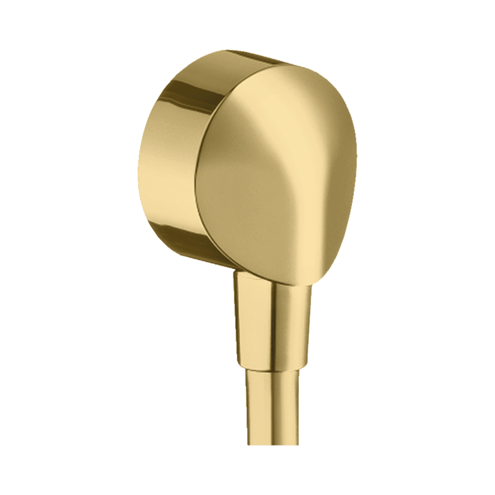 hansgrohe FixFit Wall Outlet E without Non-Return Valve, Polished Gold Optic