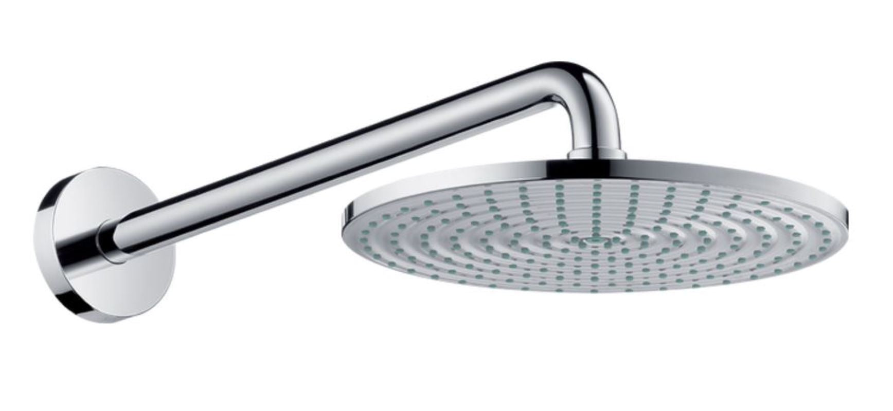 hansgrohe Raindance S Fixed Shower Head 240 1 Spray EcoSmart with shower arm, Chrome