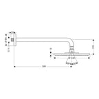 hansgrohe Raindance S Fixed Shower Head 240 1 Spray with shower arm, Chrome