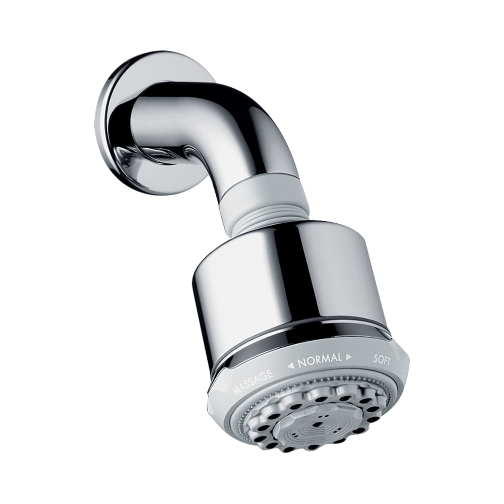 hansgrohe Clubmaster Fixed Shower Head 85 3 Spray with shower arm, Chrome