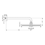 hansgrohe Raindance S Fixed Shower Head 300 1 Spray with shower arm 39 cm, Chrome