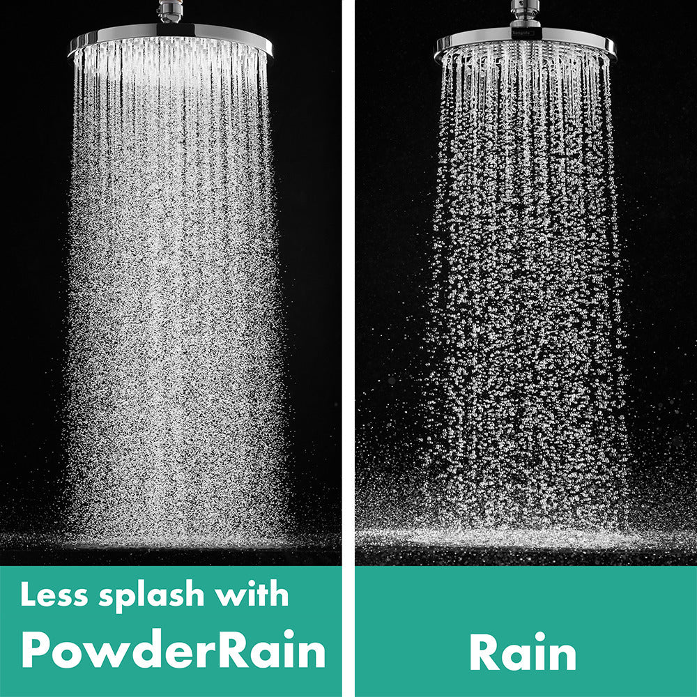 hansgrohe Raindance S Fixed Shower Head 240 1 Spray PowderRain with shower arm, Chrome