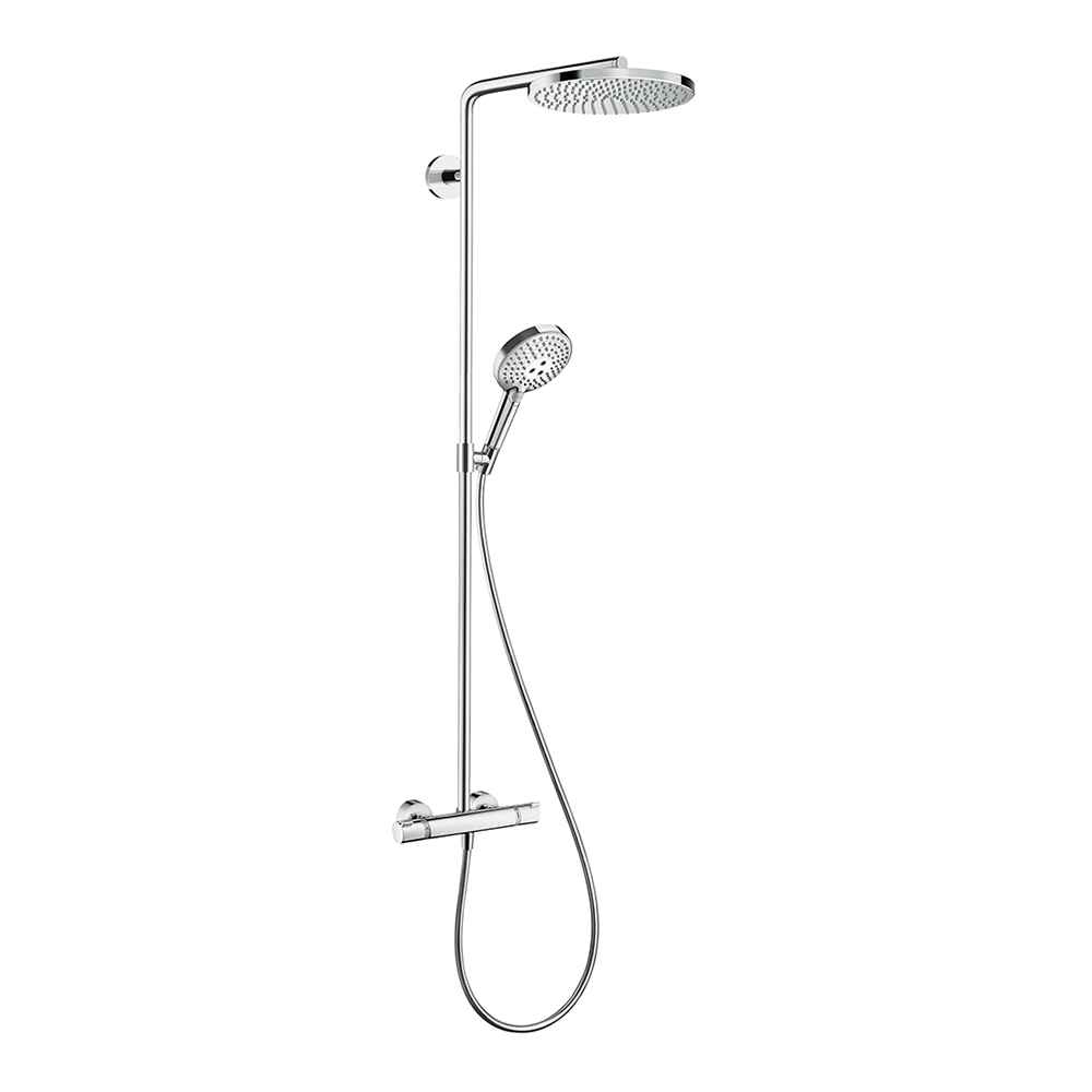 hansgrohe Raindance Select S Thermostatic Shower Mixer Set 240 PowderRain, Chrome