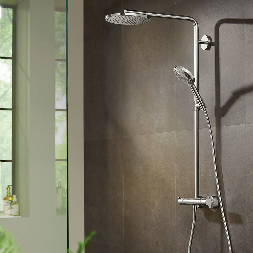 hansgrohe Raindance Select S Thermostatic Shower Mixer Set 240 PowderRain, Chrome