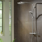 hansgrohe Raindance Select S Thermostatic Shower Mixer Set 240 PowderRain, Chrome