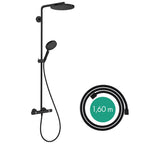 hansgrohe Raindance Select S Thermostatic Shower Mixer Set 240 PowderRain, Matt Black