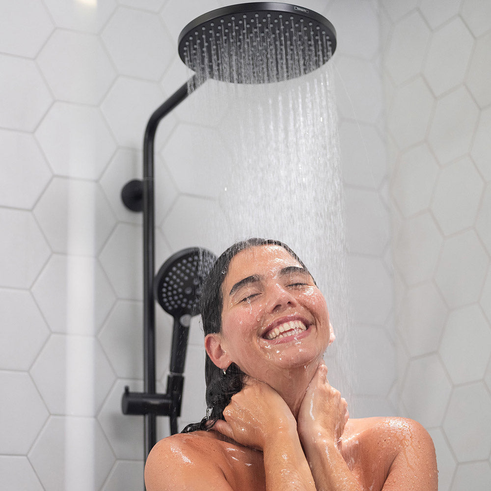 hansgrohe Raindance Select S Thermostatic Shower Mixer Set 240 PowderRain, Matt Black