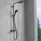 hansgrohe Raindance Select S Thermostatic Shower Mixer Set 240 PowderRain, Matt Black