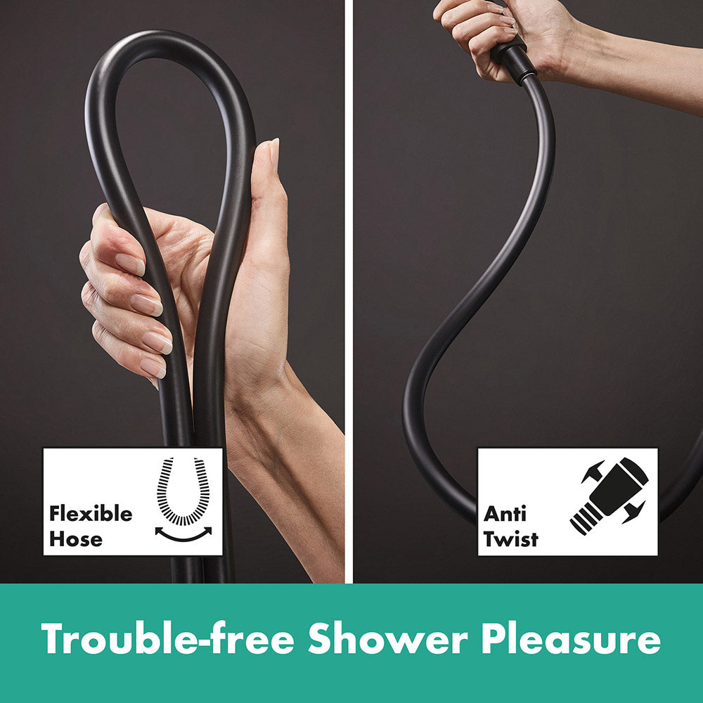 hansgrohe Raindance Select S Thermostatic Shower Mixer Set 240 PowderRain, Matt Black