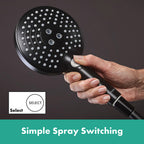 hansgrohe Raindance Select S Thermostatic Shower Mixer Set 240 PowderRain, Matt Black
