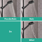 hansgrohe Raindance Select S Thermostatic Shower Mixer Set 240 PowderRain, Matt Black