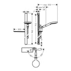 hansgrohe Raindance Select S Shower Handset 120 3 Spray with Shower Rail 90 cm and shelf, Chrome