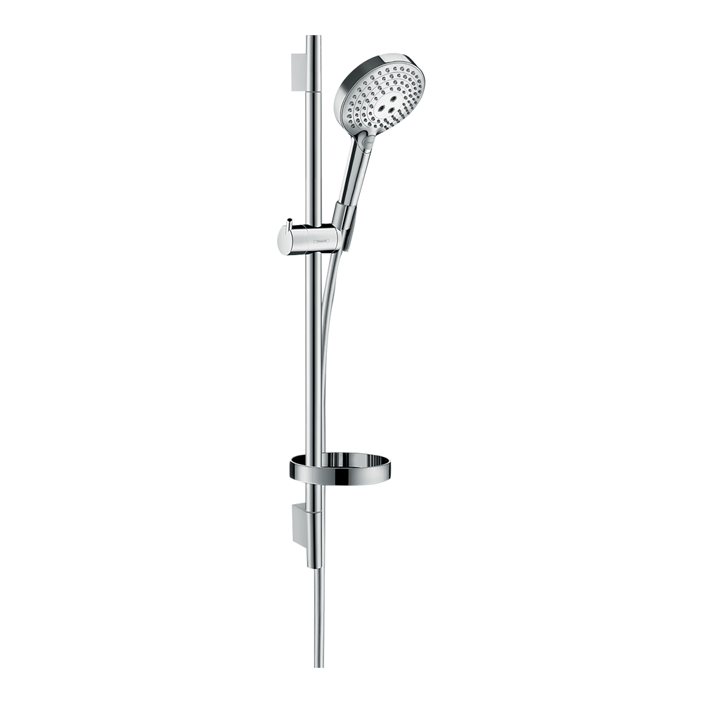 hansgrohe Raindance Select S Shower Handset 120 3 Spray PowderRain with Shower Rail 65 cm and soap dish, Chrome