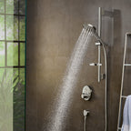 hansgrohe Raindance Select S Shower Handset 120 3 Spray PowderRain with Shower Rail 65 cm and soap dish, Chrome