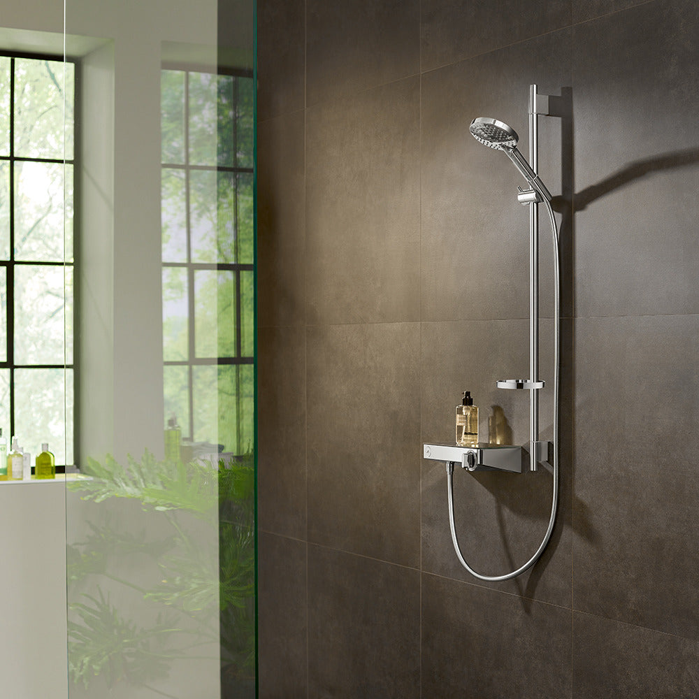 hansgrohe Raindance Select S Shower Handset 120 3 Spray PowderRain with Shower Rail 90 cm, Chrome