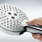 hansgrohe Raindance Select S Shower Handset 120 3 Spray PowderRain with Holder and Shower Hose 160 cm, Chrome