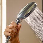 hansgrohe Raindance Select S Shower Handset 120 3 Spray PowderRain with Holder and Shower Hose 160 cm, Chrome