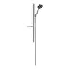 hansgrohe Rainfinity Shower Handset 130 3 Spray with Shower Rail 90 cm and shelf, Chrome