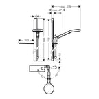 hansgrohe Rainfinity Shower Handset 130 3 Spray with Shower Rail 90 cm and shelf, Chrome