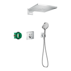 hansgrohe Raindance E Thermostatic Shower Mixer Set 300 with Basic Set, Chrome