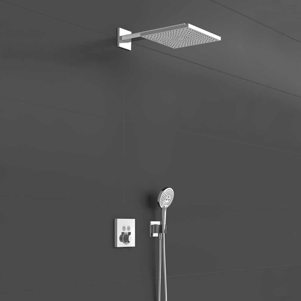 hansgrohe Raindance E Thermostatic Shower Mixer Set 300 with Basic Set, Chrome