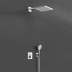 hansgrohe Raindance E Thermostatic Shower Mixer Set 300 with Basic Set, Chrome