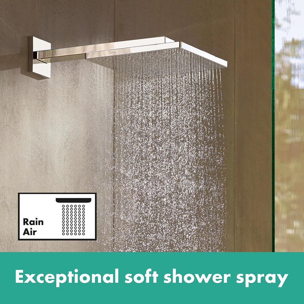 hansgrohe Raindance E Thermostatic Shower Mixer Set 300 with Basic Set, Chrome