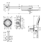 hansgrohe Raindance E Thermostatic Shower Mixer Set 300 with Basic Set, Chrome
