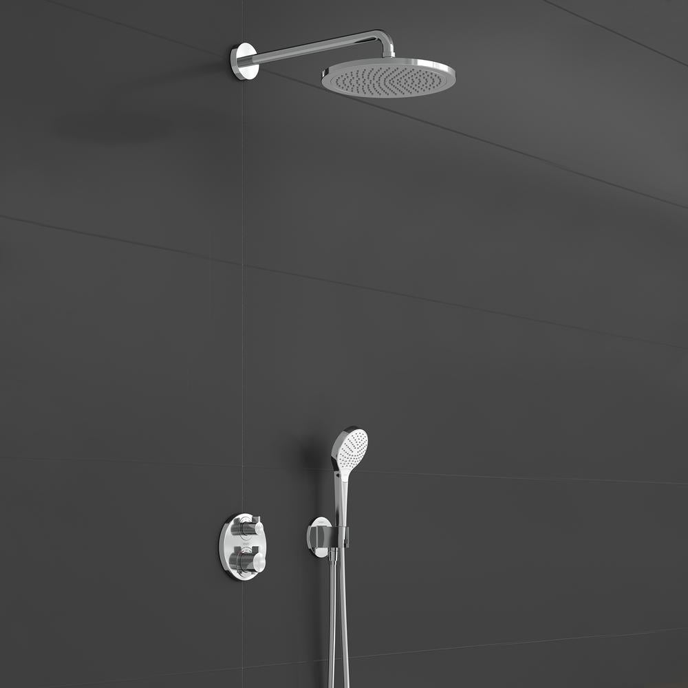 hansgrohe Croma Thermostatic Shower Mixer Set 280 with Basic Set, Chrome