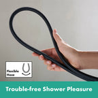 hansgrohe Designflex Textile Shower Hose 125 cm, Brushed Black Chrome