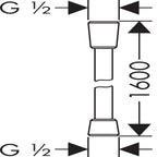 hansgrohe Isiflex Shower Hose 160 cm Polished Gold Optic