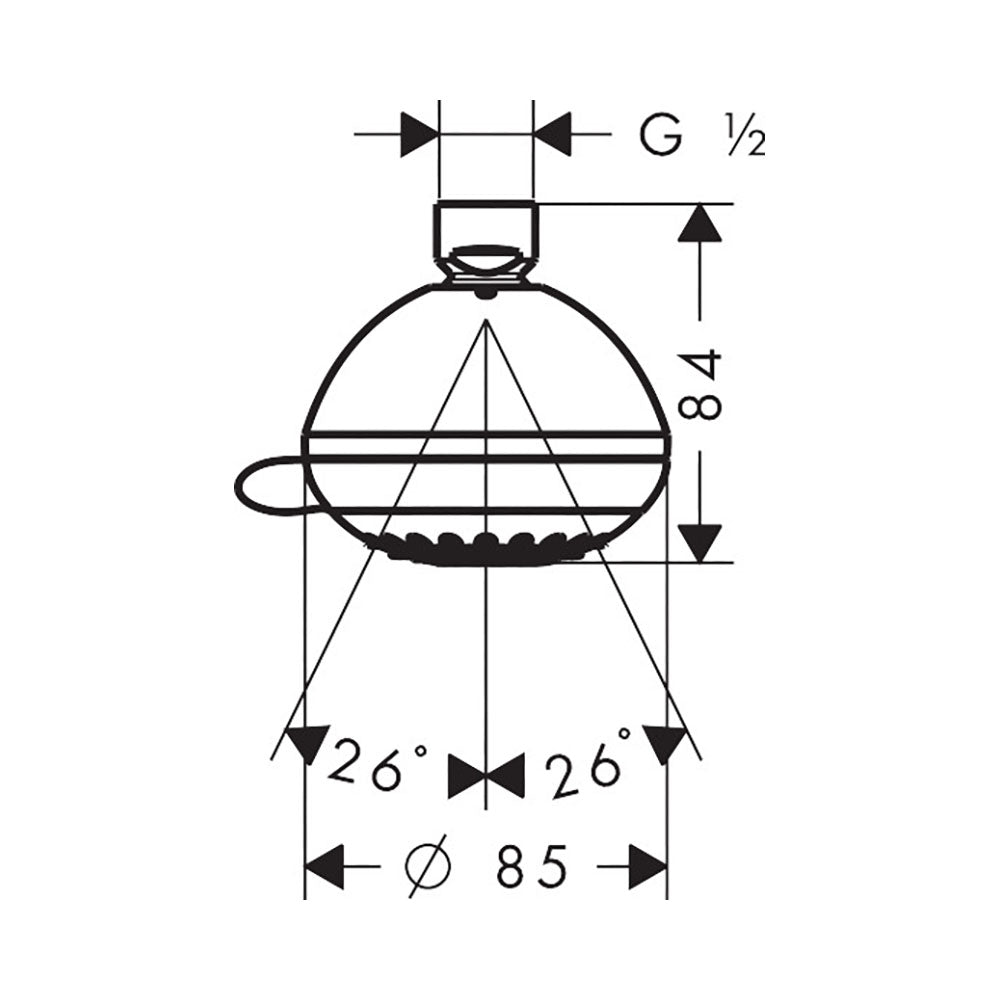 hansgrohe Crometta 85 Fixed Shower Head Vario, Chrome