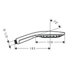 hansgrohe Raindance Select S Shower Handset 150 3 Spray EcoSmart, Chrome
