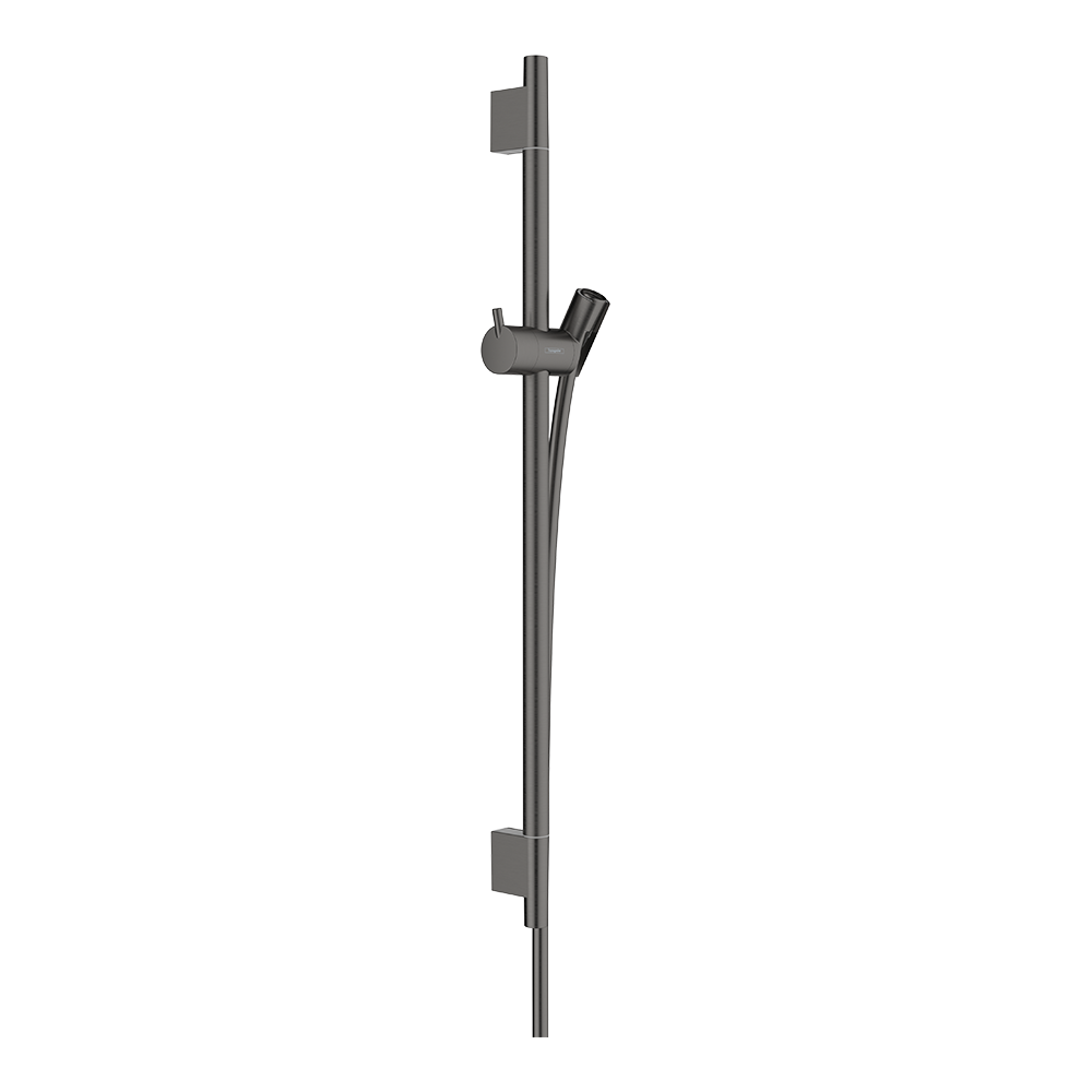 hansgrohe Unica Shower Rail S Puro 65 cm with Isiflex shower hose 160 cm, Brushed Black, Chrome