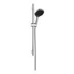 hansgrohe Rainfinity Shower Handset 130 3 Spray with Shower Rail S Puro 65 cm, push slider and Designflex textile shower hose 160 cm, Chrome