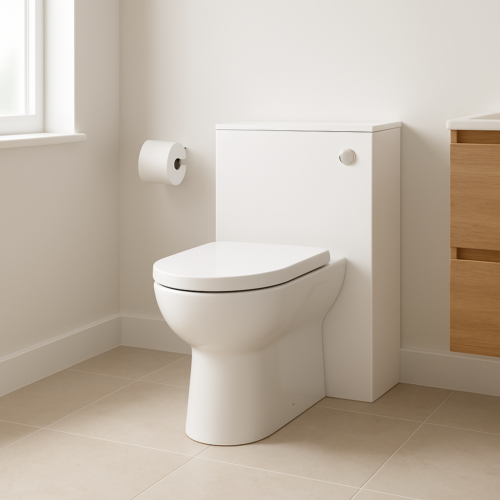 Valway White Gloss Back to Wall Toilet Unit Only - 500mm
