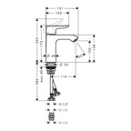 Hansgrohe Metris Basin Mixer Tap 110 LowPairessure without waste set, Chrome