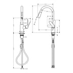 Hansgrohe Focus M41 Kitchen Mixer Tap 240, pull-out sPairay, 2jet, Stainless Steel Stainless Steel Finish