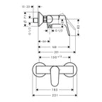 hansgrohe Focus Shower Mixer Valve, Chrome