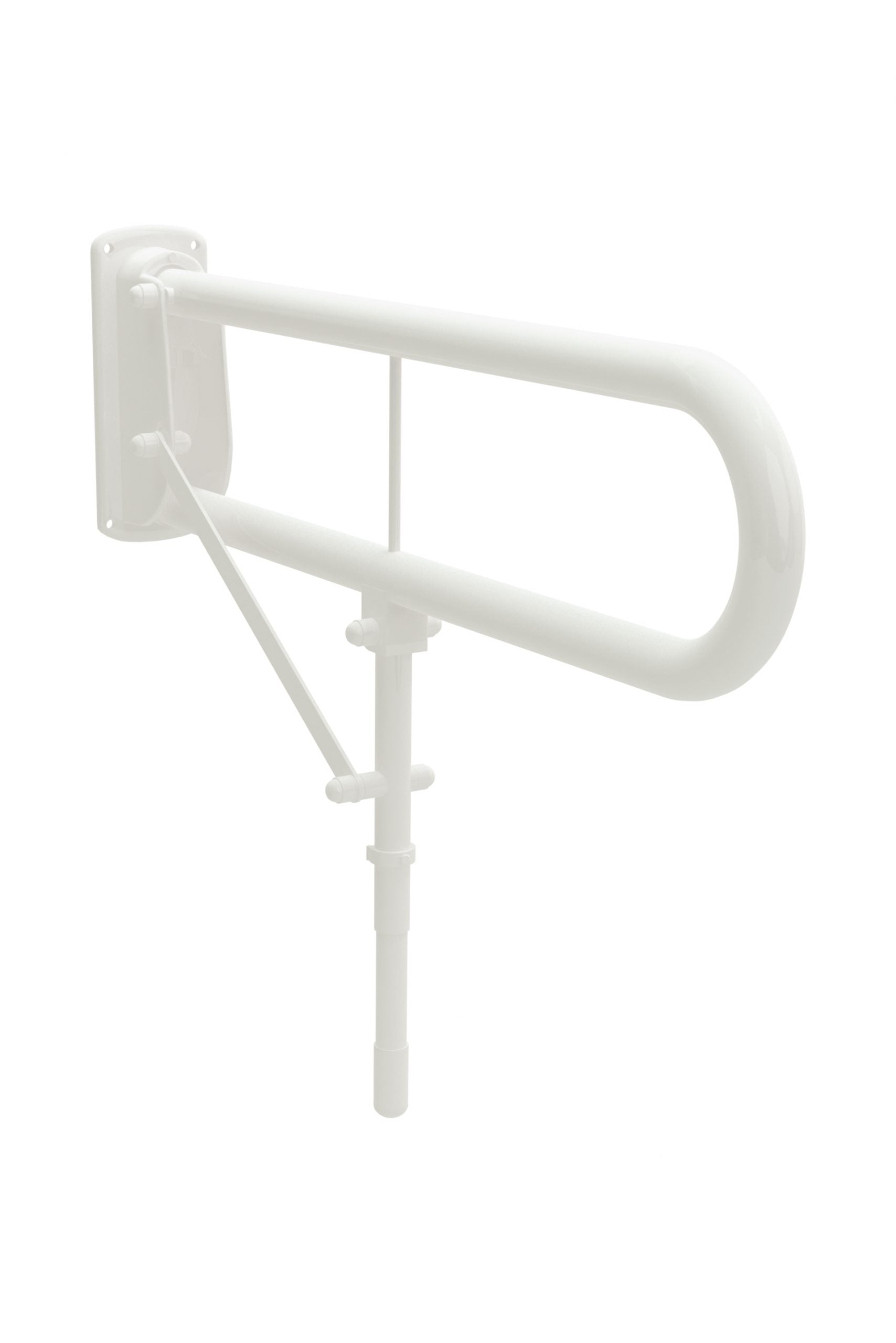 Bathex Support Rail Drop Leg White 35040