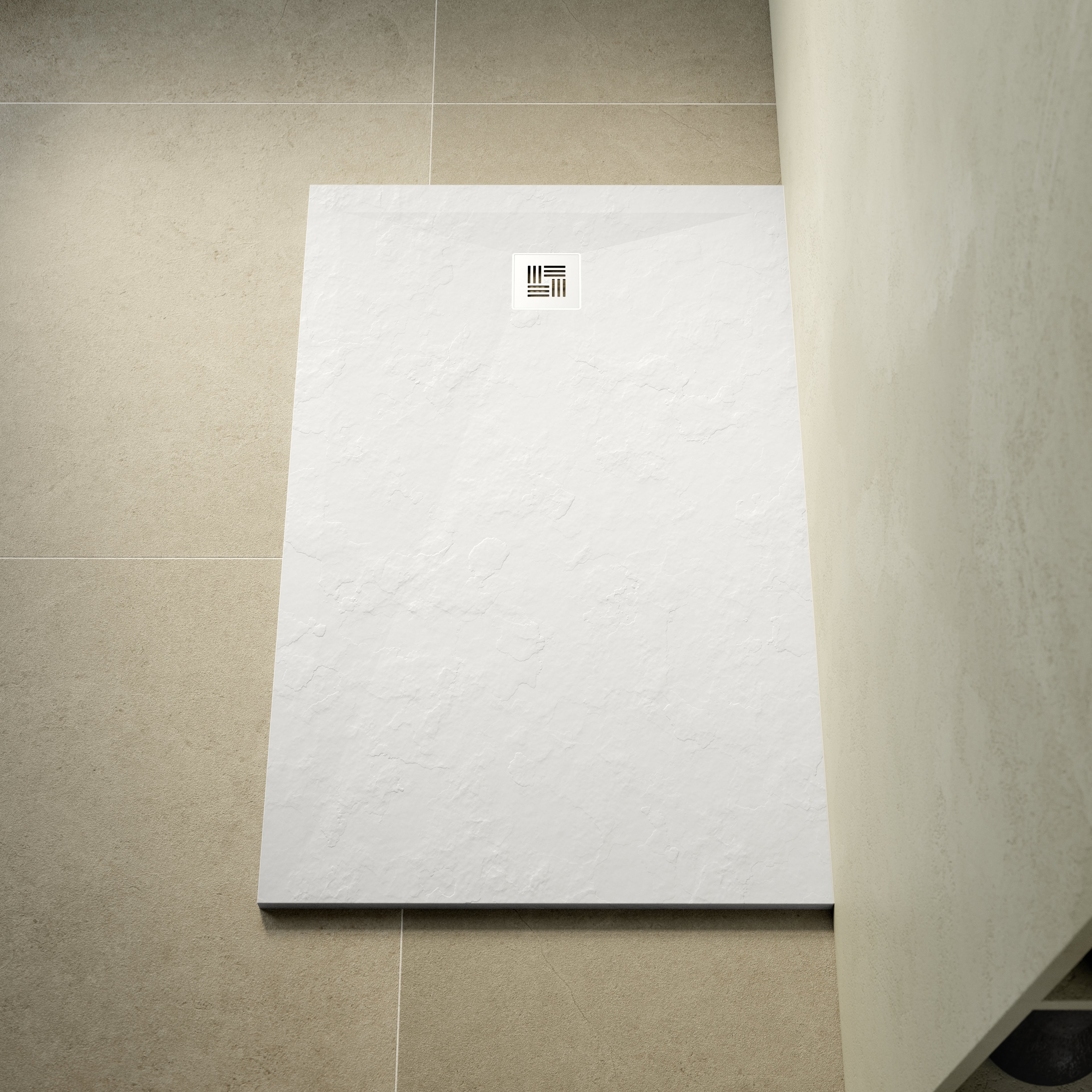 Kudos Showers Ultimate Tray Slate White End Waste 2000x900