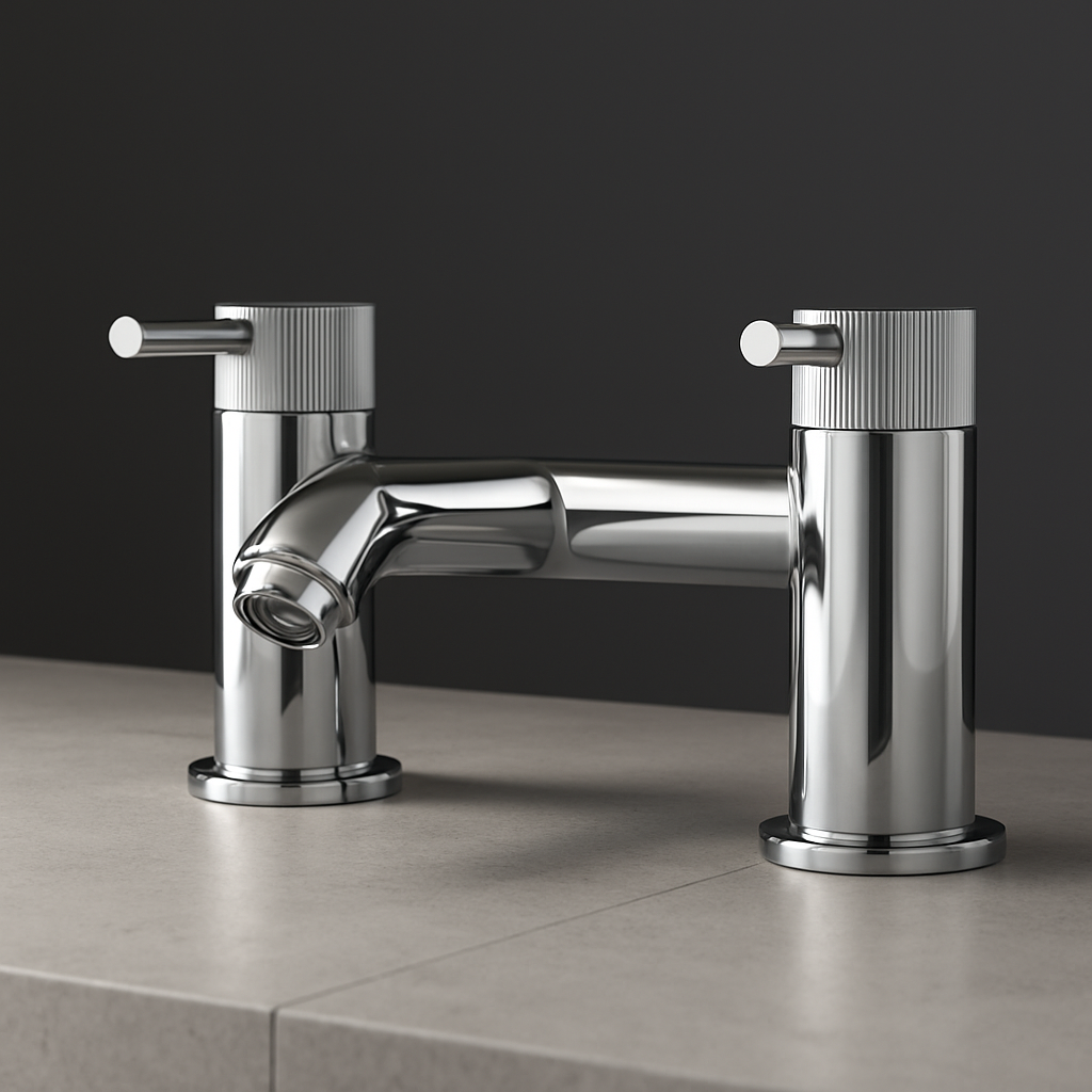 Valway Bathroom Tap Set (Basin & Bath) - Chrome