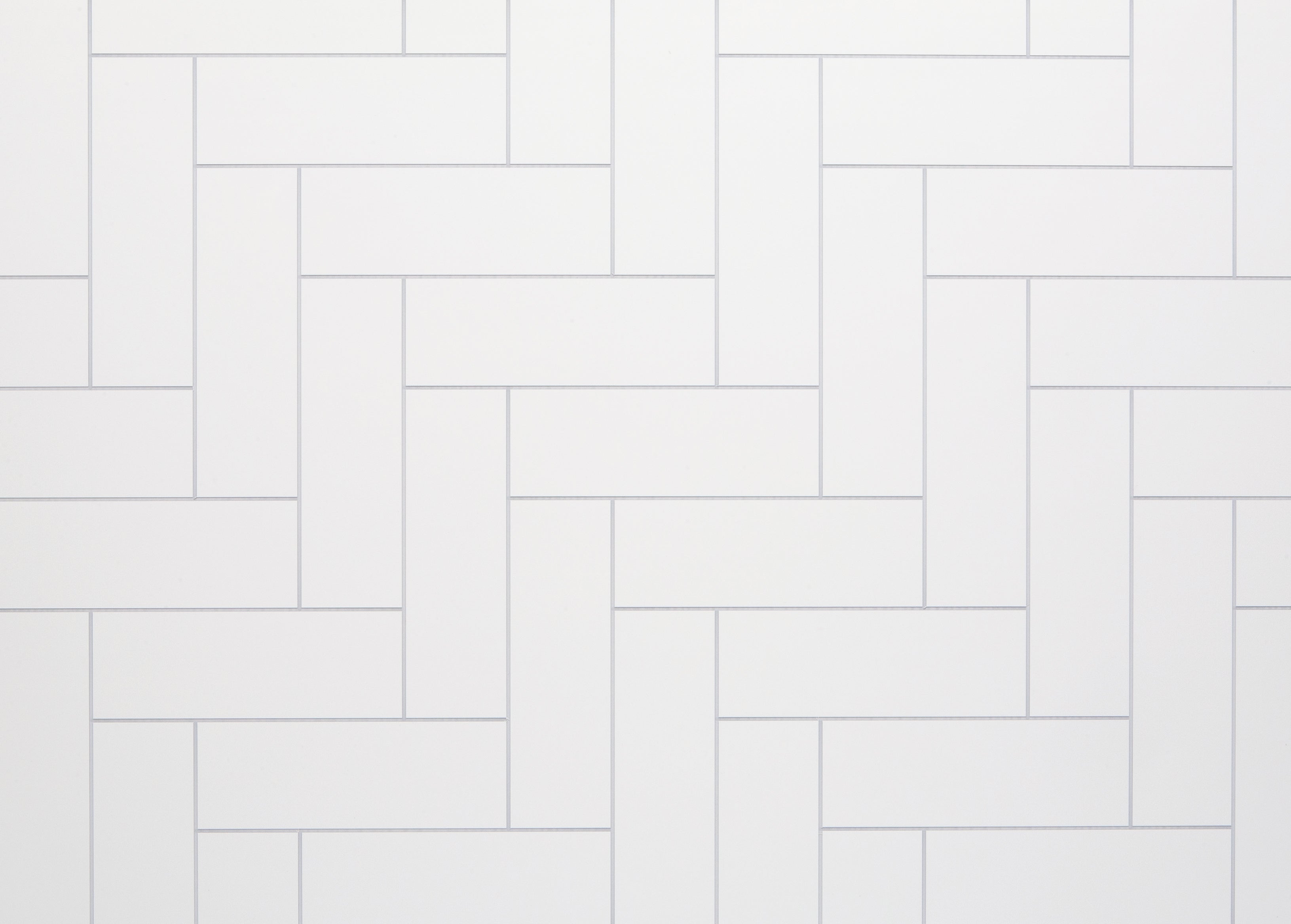 Neptune Grout Line Riven White Straight Herringbone- 1,000 x 2,400mm