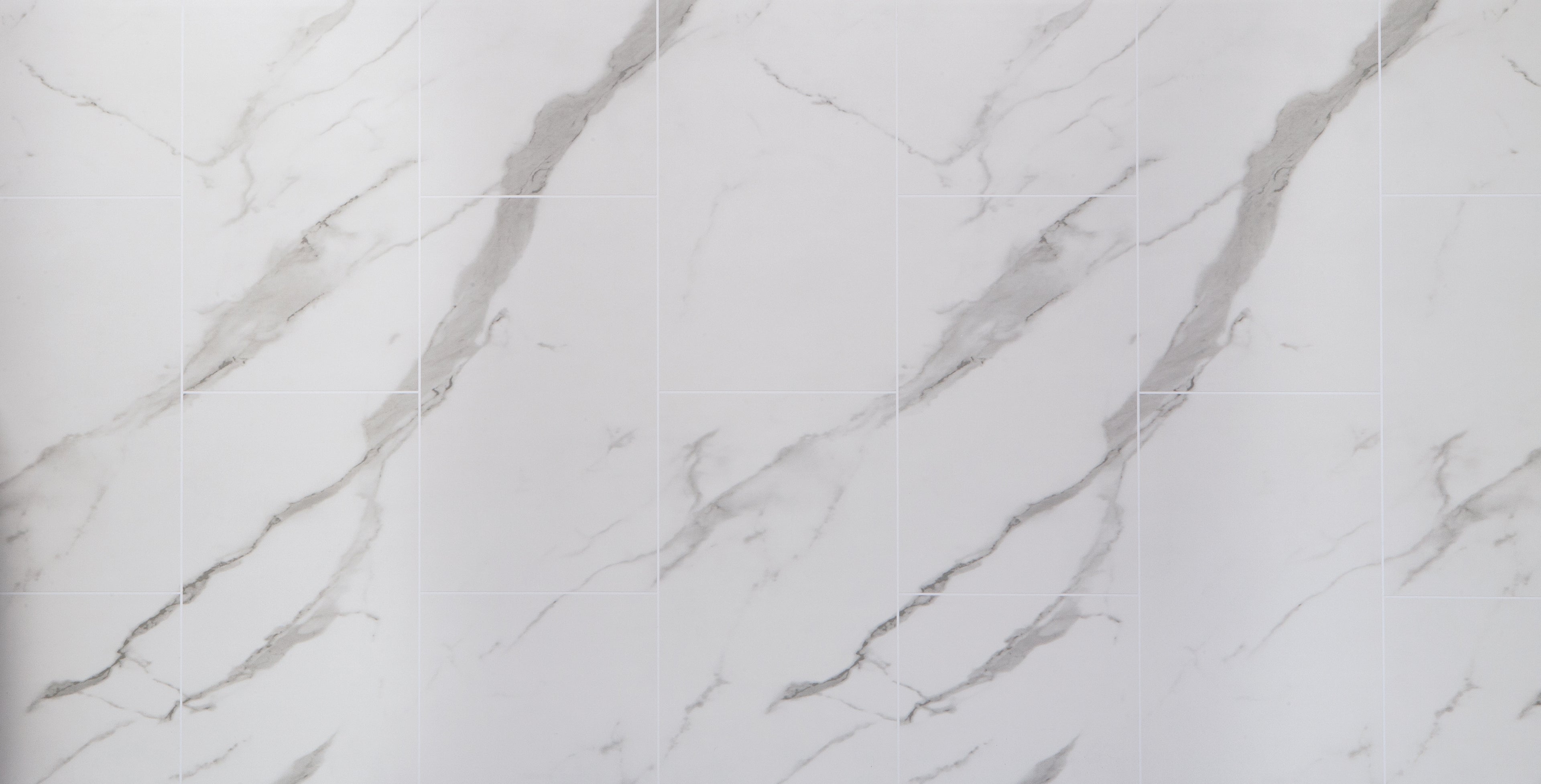 Neptune Grout Line Matt Carrara Marble Tile - 1,000 x 2,400mm