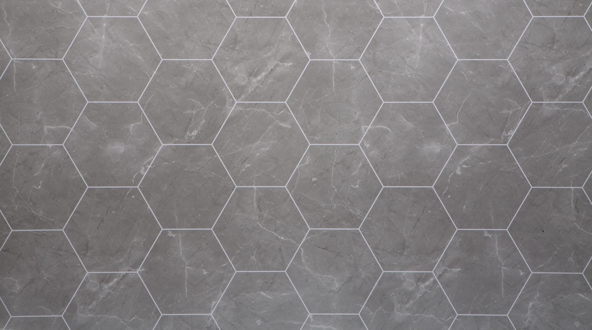 Neptune Grout Line Lunar Stone Hexagon Tile - 1,000 x 2,400mm