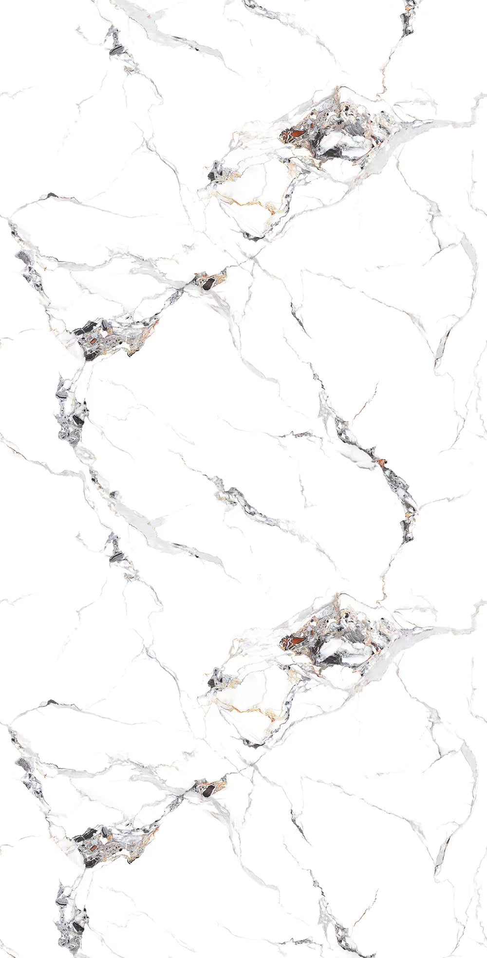 Neptune 1 Mtr - Matt Charcoal Carrara Marble (Super Matt)