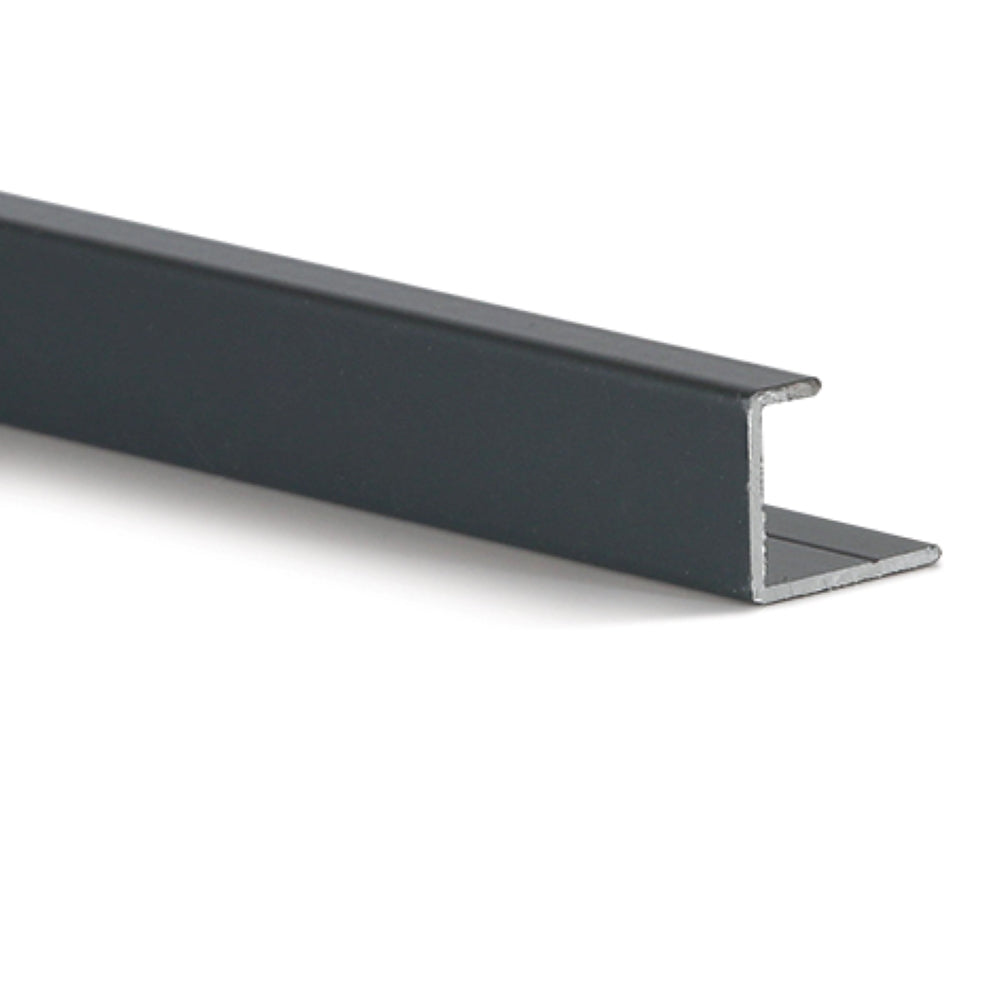 Neptune Aluminium Edge Trim (for 10mm panels) Black 2.4m