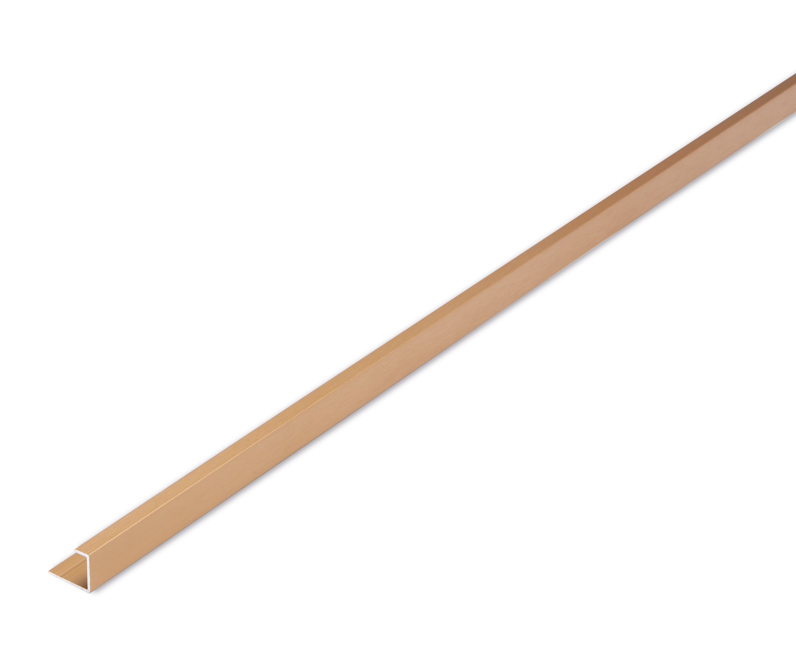 Neptune Aluminium Edge Trim (for 10mm panels) Brushed Gold 2.4m